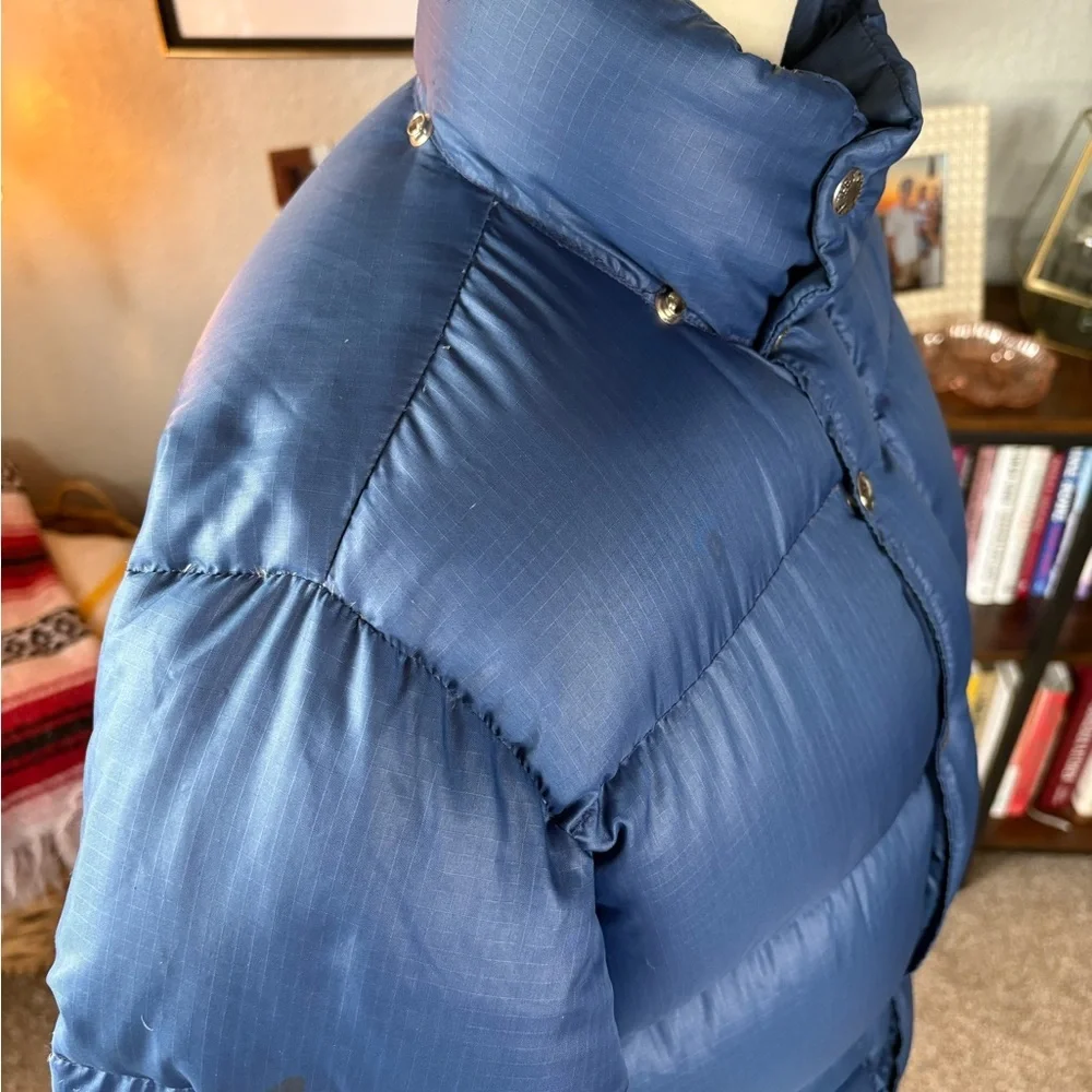 VTG The North Face Brown Label Down Puffer Jacket Blue Ripstop USA 70s/80s Men's
